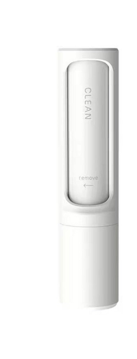 White pet hair remover roller — CLEAN and remove slider