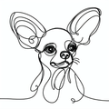 Chihuahua Tote Bag | Minimalist Line Art | Chihuahua Mom Gift | Cute Chi Dog Bag | Chihuahua Lover