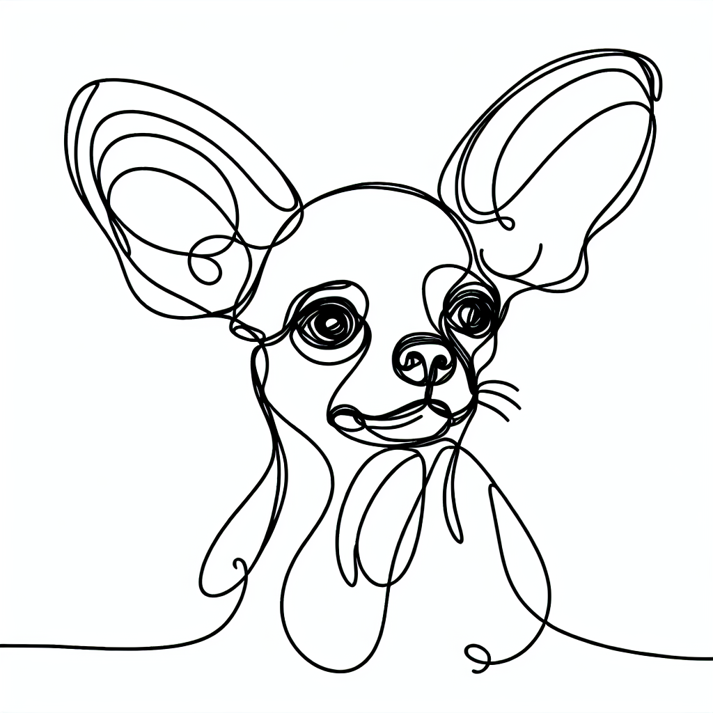 Chihuahua Tote Bag | Minimalist Line Art | Chihuahua Mom Gift | Cute Chi Dog Bag | Chihuahua Lover