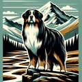 Bernese Mountain Dog Tote Bag | Adventure Dog Lover Gift | Vintage National Park Style | Berner Mom