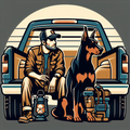 Doberman Tote Bag | Dog Dad Gift | Doberman Pinscher Owner | Tailgate Beer Camping Dobie Bag