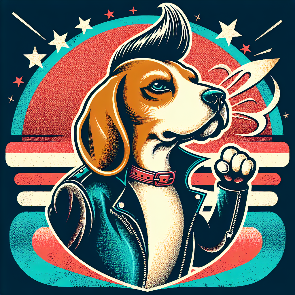 Beagle Hoodie Retro Vintage | Rockabilly Beagle Sweatshirt | Beagle Mom Gift | 50s Diner Dog Hoodie