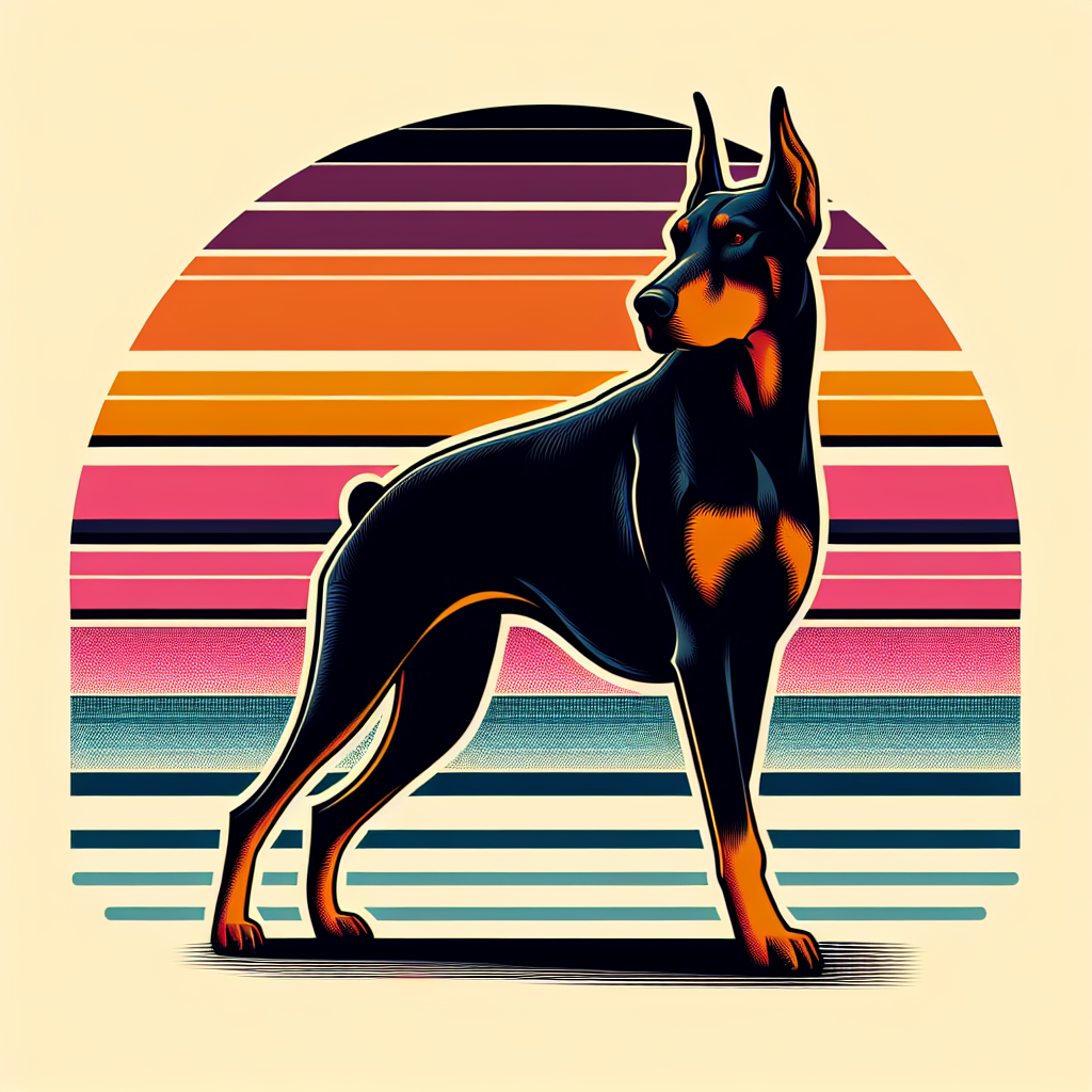 Doberman retro vintage design