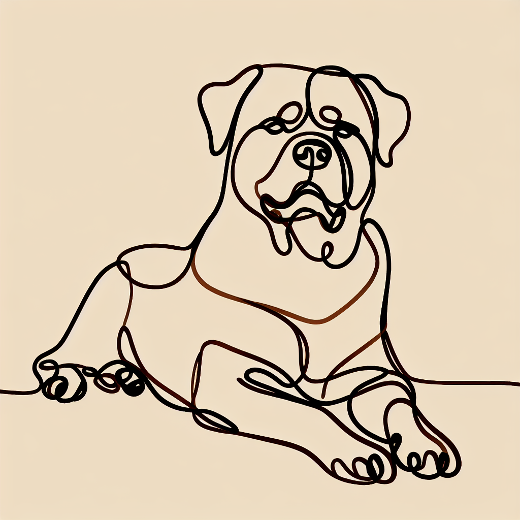 Rottweiler minimalist silhouette design