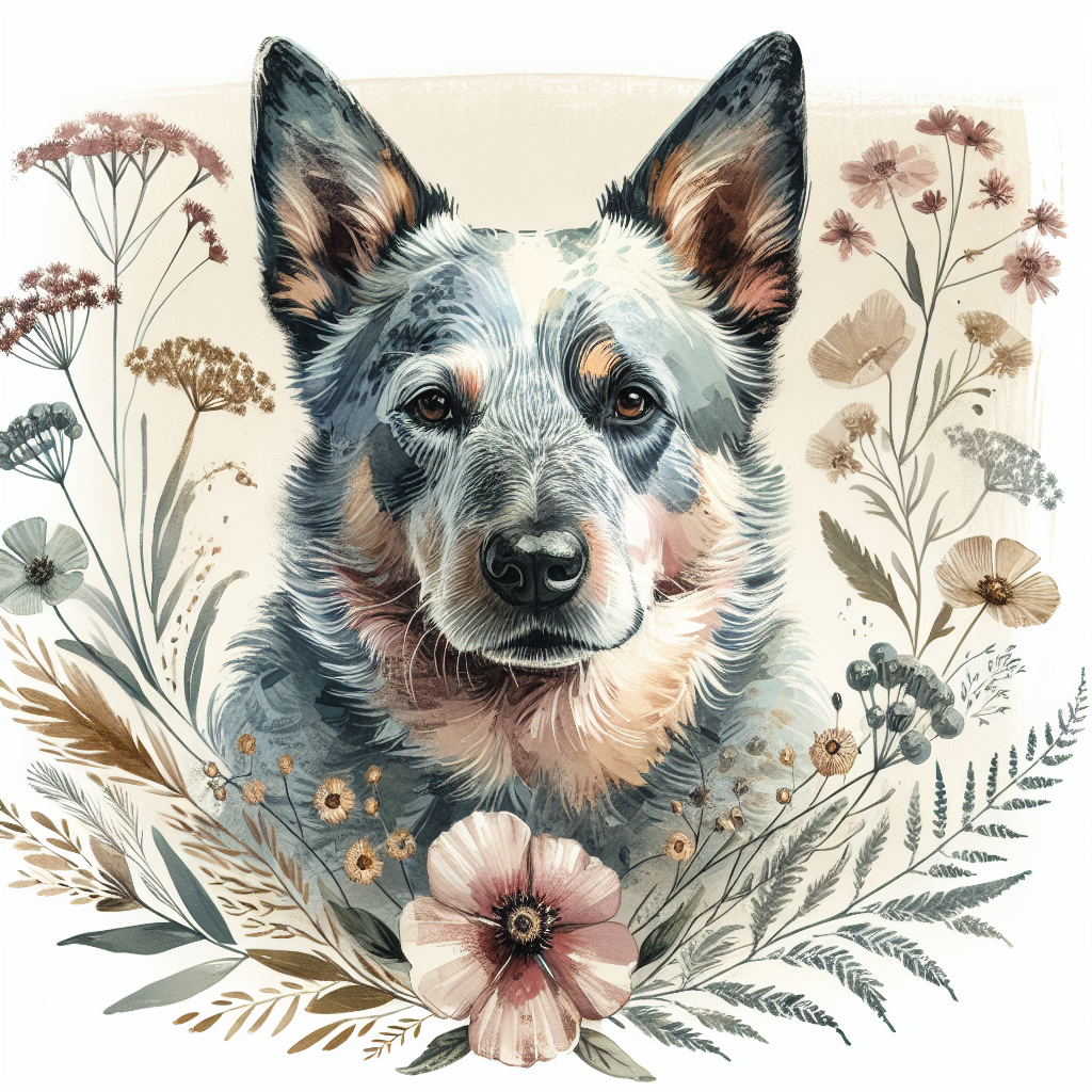 Australian Cattle Dog Mug | Cottagecore ACD Gift | Blue Heeler Botanical Mug | Cattle Dog Mom