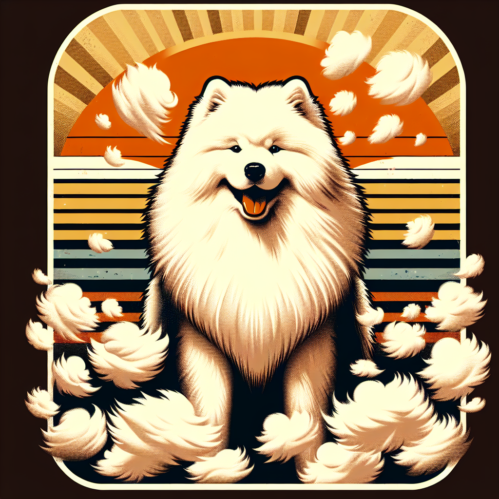 Samoyed retro vintage design