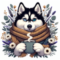 Husky Tote Bag | Dramatic Husky Dog Mom Gift | Siberian Husky Lover Tote | Funny Husky Bag