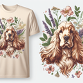 Cocker Spaniel Tote Bag | Funny Spaniel Ear Botanical Spring Bag | Cocker Spaniel Mom Gift | Dog Lover Tote