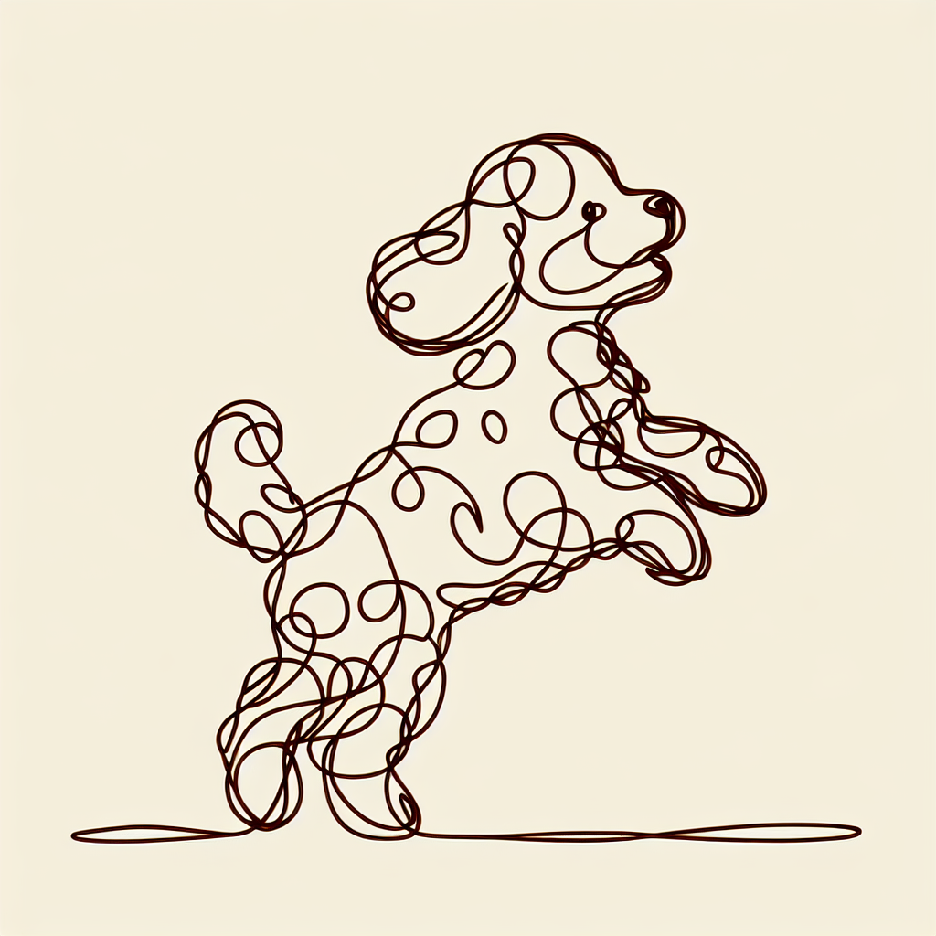 Cockapoo minimalist silhouette design