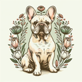 French Bulldog Hoodie | Frenchie Spring Botanical Floral | Dog Mom Gift | French Bulldog Lover Sweatshirt