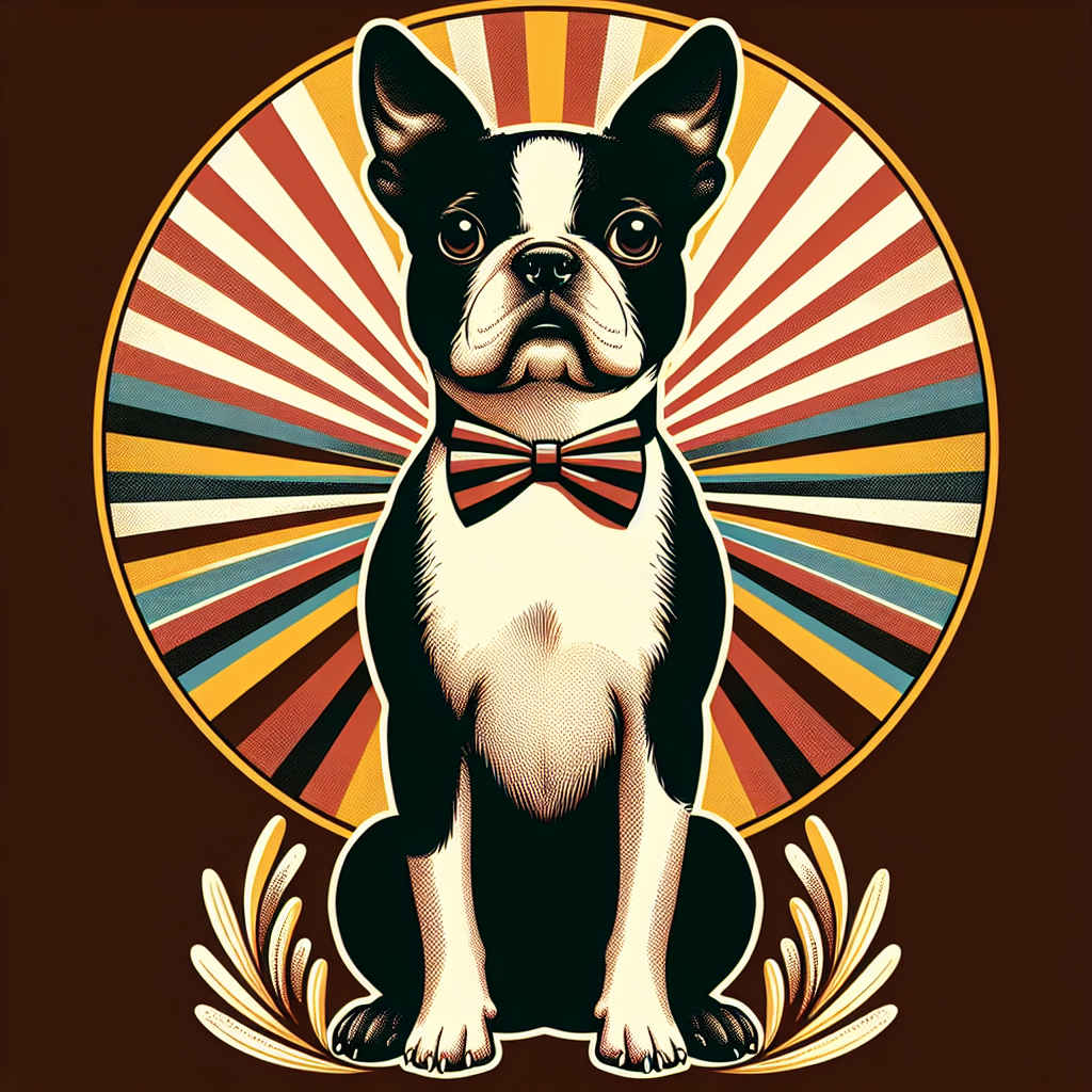 Boston Terrier retro vintage design