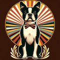 Boston Terrier Hoodie | Retro Vintage Dog Sweatshirt | Boston Terrier Gift | Funny Dog Hoodie