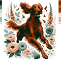 Irish Setter Shirt | Zoomies Dog Tee | Irish Setter Gift | Funny Dog Mom Shirt | Spring Botanical Dog