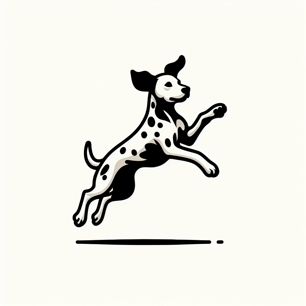Dalmatian minimalist silhouette design