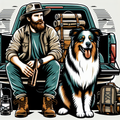 Australian Shepherd Tote Bag | Dog Dad Gift | Aussie Dog Lover Bag | Outdoorsy Dog Dad | Australian Shepherd Gift