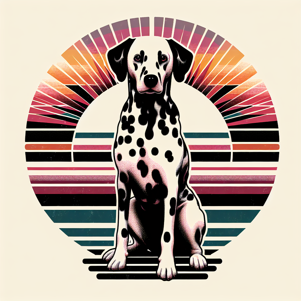 Dalmatian retro vintage design