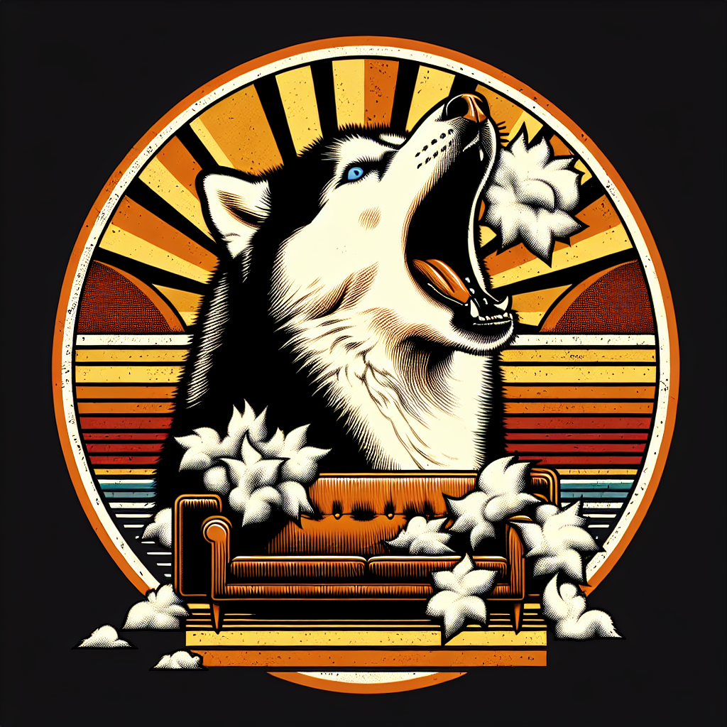 Husky retro vintage design