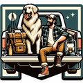 Golden Retriever Tote Bag | Dog Dad Gift | Funny Golden Retriever Lover | Truck Dog Tote | Adventure Dog Bag