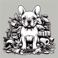 French Bulldog Tote Bag | Funny Frenchie Mischief Design | Dog Mom Gift | French Bulldog Owner Present | Cute Dog Lover Tote