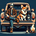 Corgi Dog Dad Hoodie | Camping Corgi Shirt | Funny Corgi Gift | Corgi Lover Outdoors Tee