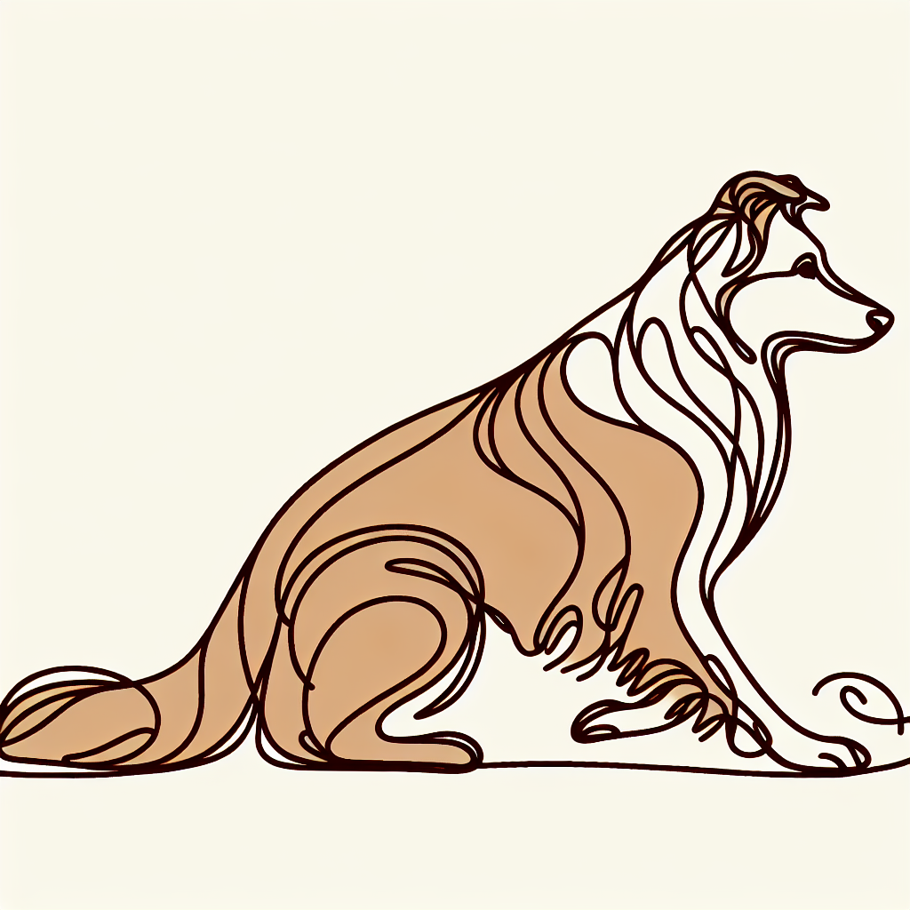 Border Collie minimalist silhouette design