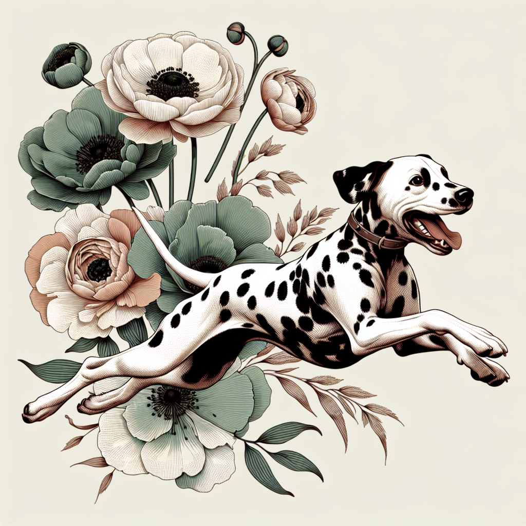Dalmatian Tote Bag | Zoomies Spring Floral | Dalmatian Mom Gift | Cute Dalmatian Bag | Dog Tote