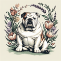 Bulldog Spring Hoodie | English Bulldog Gift | Bulldog Mom Sweatshirt | Cute Bulldog Floral Hoodie