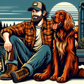 Irish Setter Dad Shirt | Dog Dad Gift | Irish Setter Tee | Truck Tailgate Dog Shirt | Setter Owner