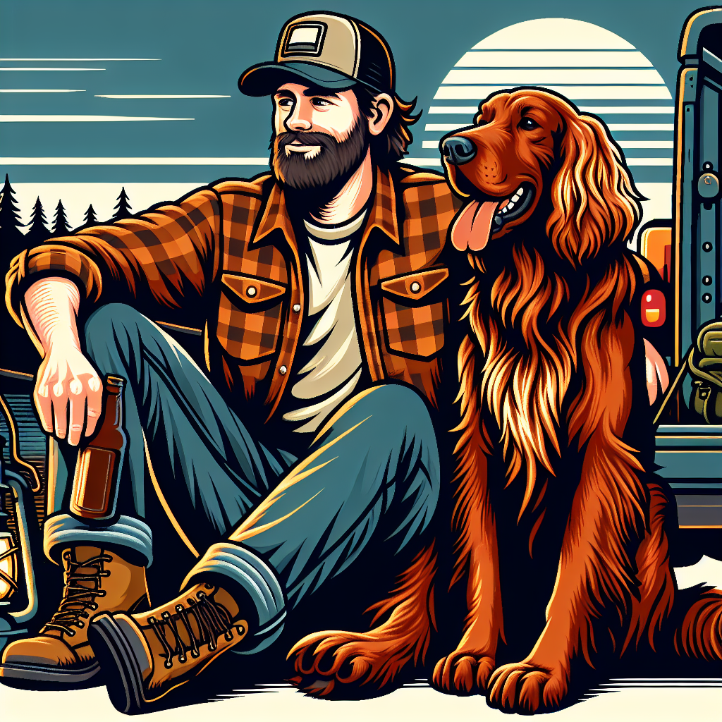 Irish Setter Dad Shirt | Dog Dad Gift | Irish Setter Tee | Truck Tailgate Dog Shirt | Setter Owner