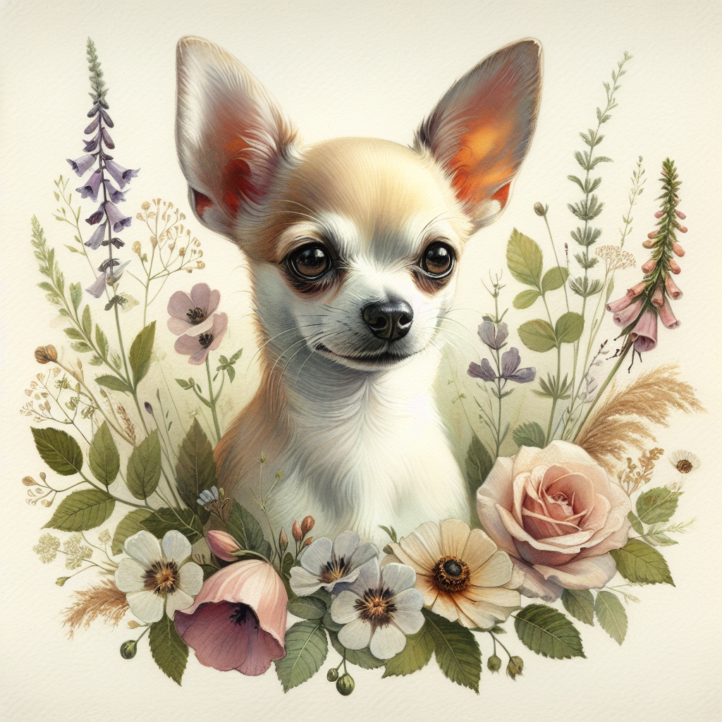 Chihuahua Shirt Cottagecore | Chihuahua Mom Gift | Watercolor Floral Dog Tee | Chihuahua Lover
