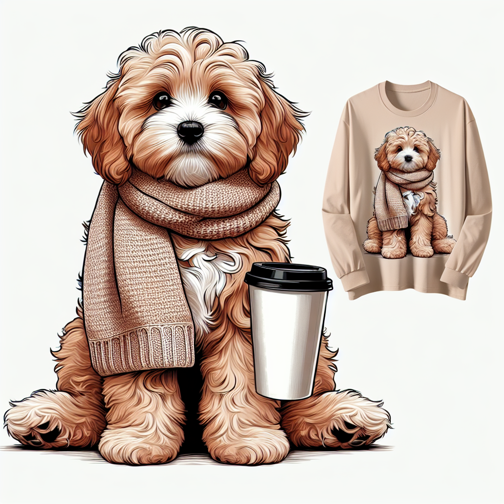 Cavapoo Tote Bag | Dog Mom Gift | Cute Cavapoo Coffee Tote | Cavapoo Owner Gift | Velcro Dog Bag