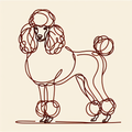 Poodle Tote Bag | Minimalist Line Art Poodle Gift | Standard Poodle Mom | Poodle Lover Bag