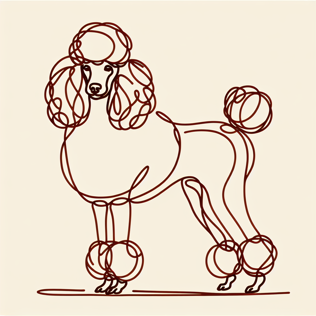 Poodle Hoodie Minimalist Line Art | Poodle Mom Gift | Standard Poodle Sweatshirt | Poodle Owner
