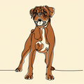 Boxer Dog Shirt | Minimalist Line Art Tee | Boxer Mom Gift | Cute Boxer Dog Lover Shirt