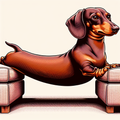 Funny Dachshund Tote Bag | Wiener Dog Bridge Illustration | Dachshund Owner Gift | Sausage Dog Lover Tote | Dog Mom Bag