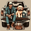Cavapoo Dog Dad Hoodie | Tailgate Camping Graphic Sweatshirt | Cavapoo Owner Gift | Hiking Dog Dad Shirt | Cavapoo Lover Apparel