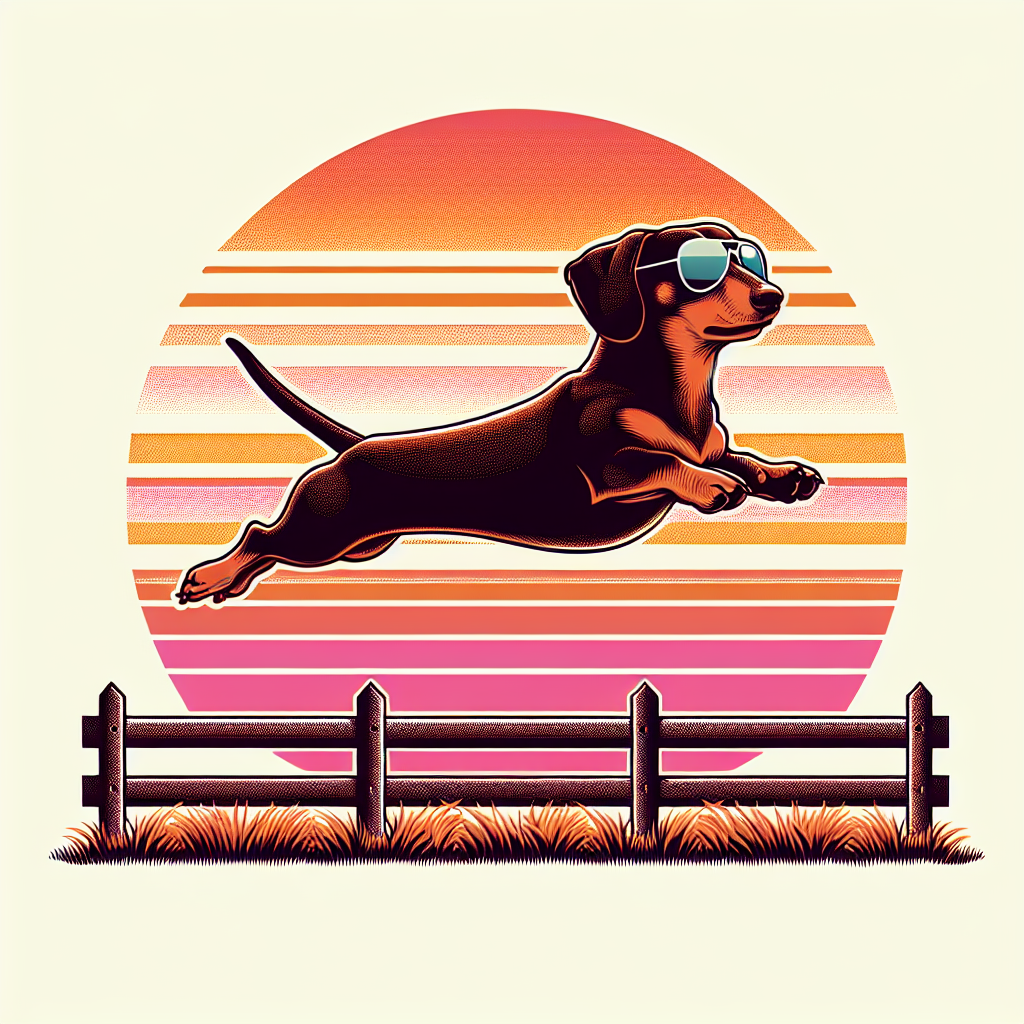 Dachshund retro vintage design