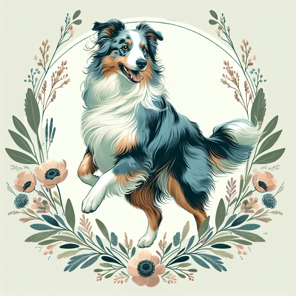 Australian Shepherd Mug | Aussie Dog Mom Gift | Blue Merle Wiggle Butt | Spring Floral Aussie