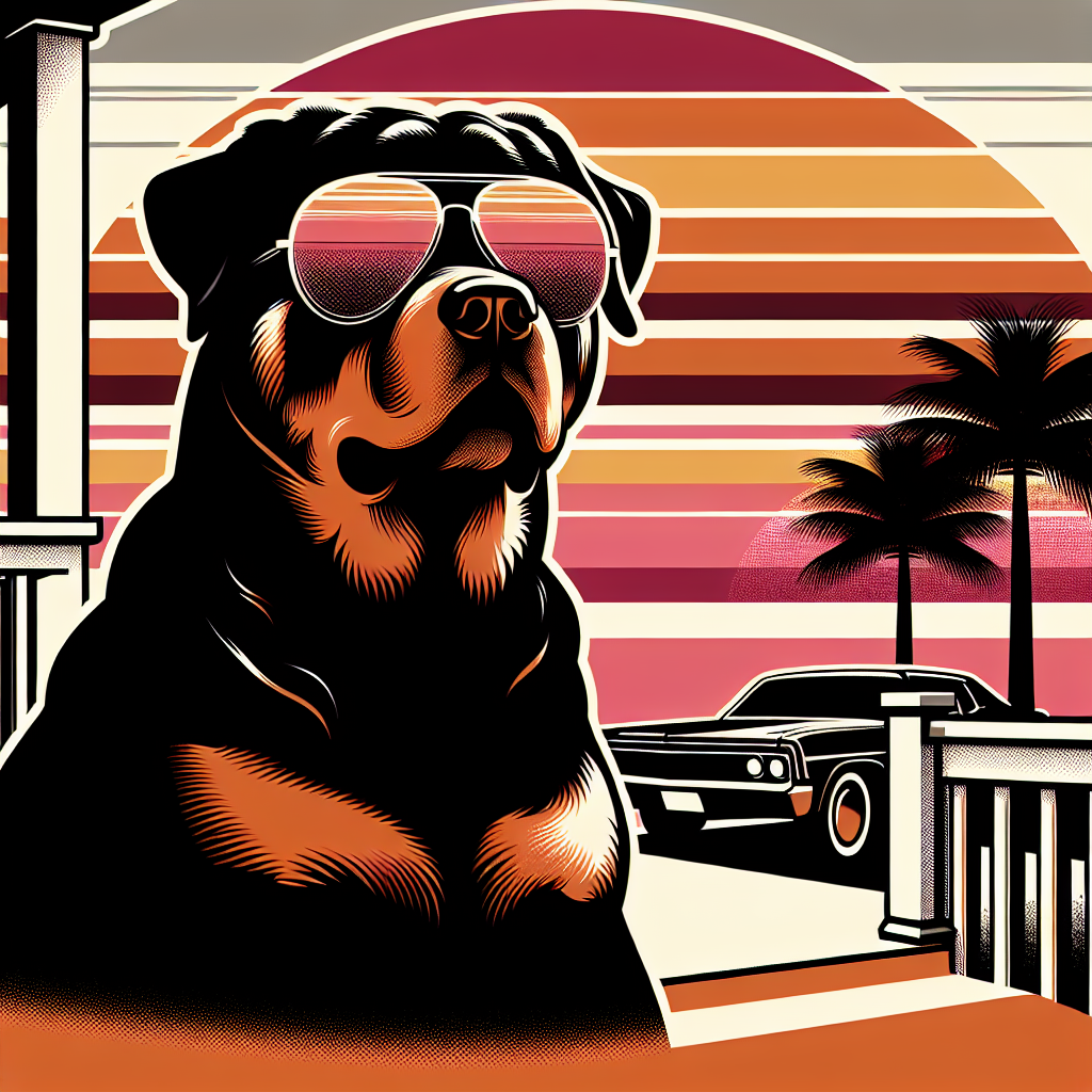 Rottweiler retro vintage design