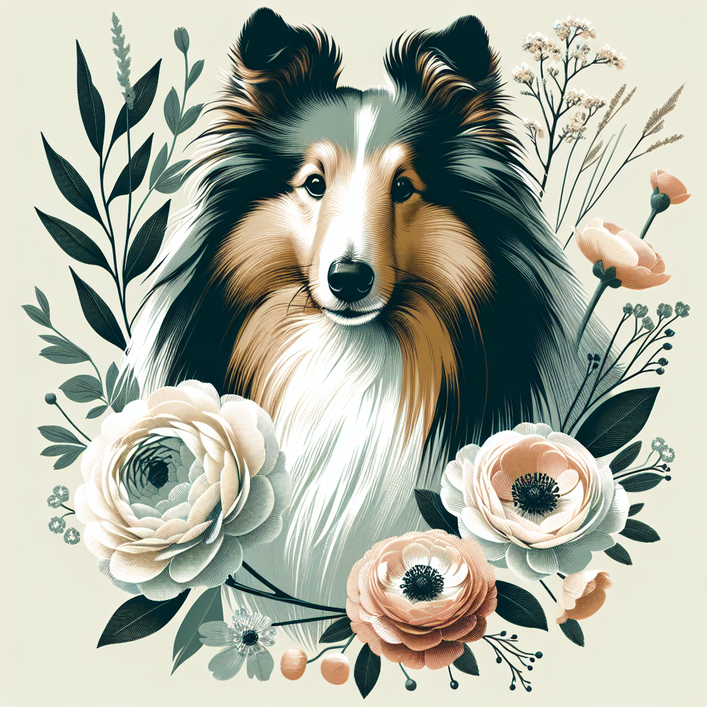 Shetland Sheepdog Shirt | Sheltie Spring Botanical Tee | Sheltie Mom Gift | Cute Sheltie Shirt | Dog Mom Tee