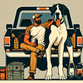 Great Dane Tote Bag | Funny Dog Dad Gift | Giant Dog Tailgate Beer Graphic | Great Dane Owner