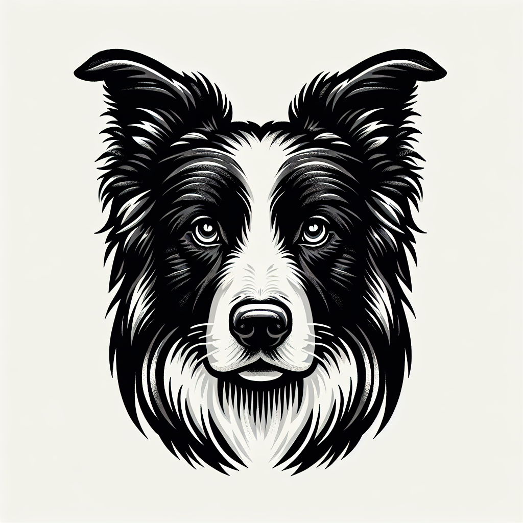 Border Collie portrait design