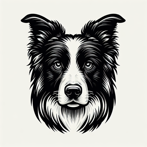 Border Collie portrait design