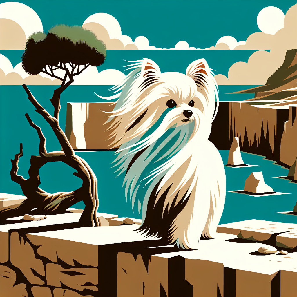 Maltese Tote Bag | Adventure Dog Gift | Maltese Mom | Coastal Dog Lover Bag | Maltese Owner Gift
