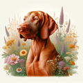 Wirehaired Vizsla Hoodie | Spring Dog Lover Gift | Vizsla Mom Sweatshirt | Hungarian Pointer Dog | Seasonal Dog Apparel