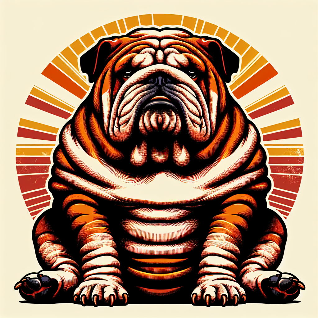 Bulldog retro vintage design