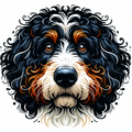 Bernedoodle Tote Bag | Bernedoodle Mom Gift | Bernedoodle Portrait | Doodle Dog Lover Bag