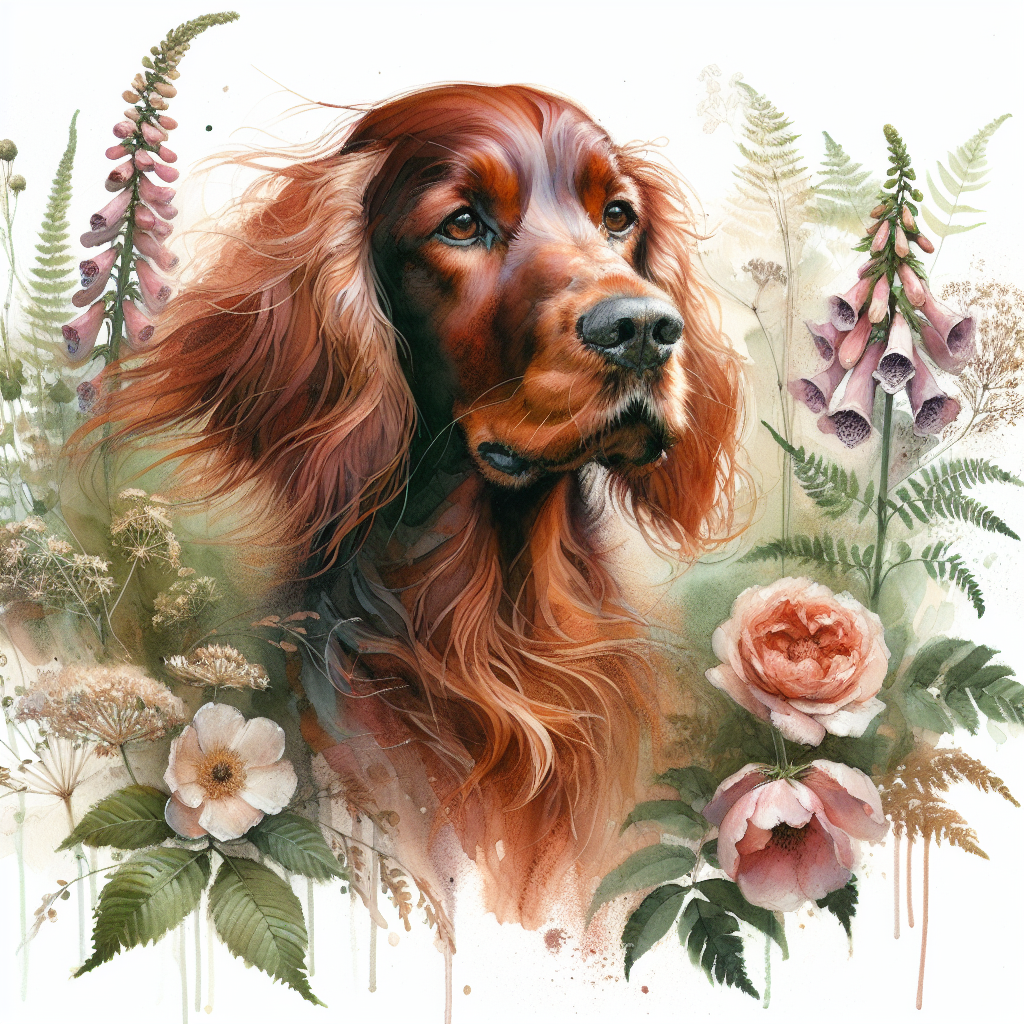 Irish Setter Hoodie | Cottagecore Dog Sweatshirt | Irish Setter Gift | Watercolor Dog Hoodie | Dog Mom