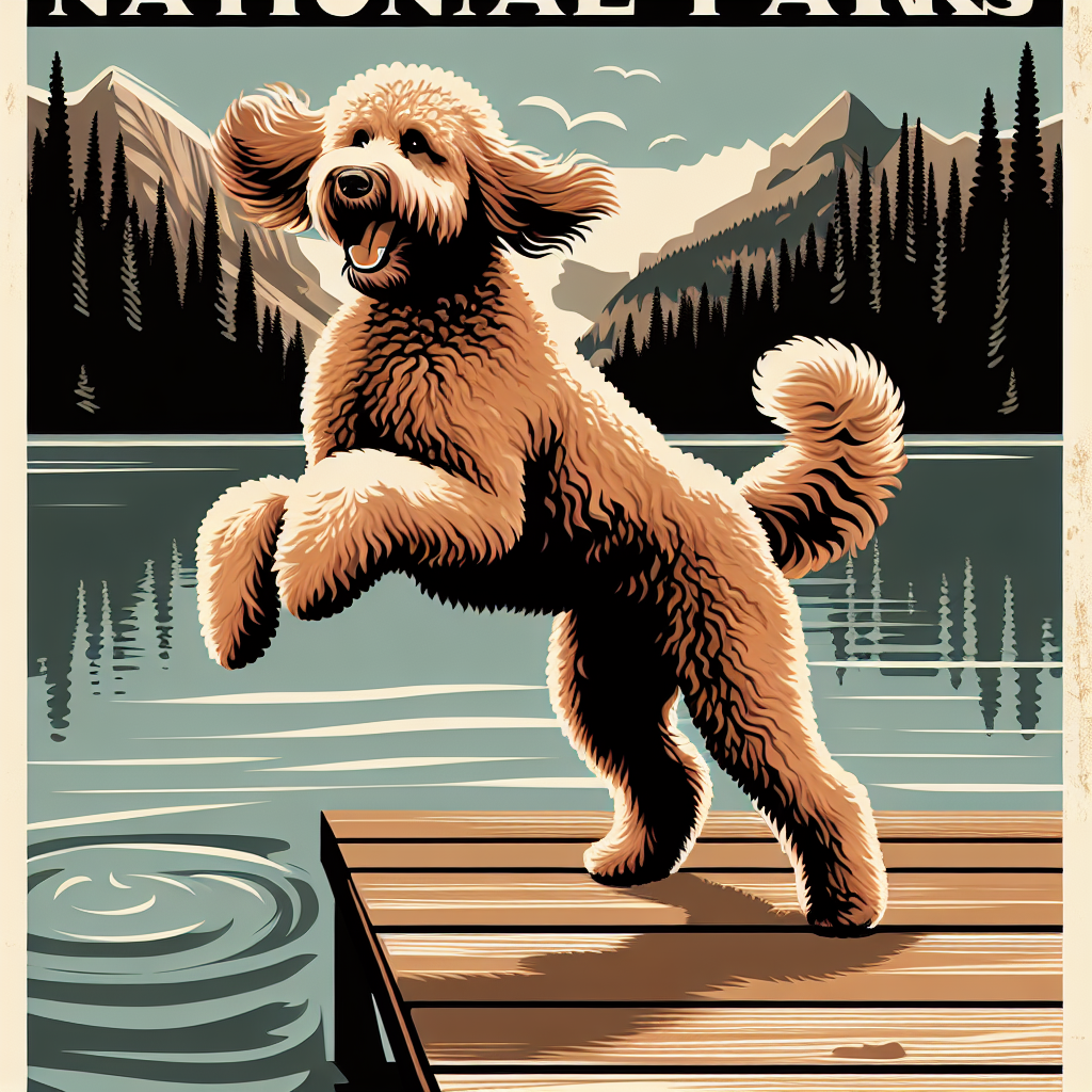 Goldendoodle Hoodie Adventure | Goldendoodle Mom Gift | Dock Jump Dog Sweatshirt | National Parks Dog Lover
