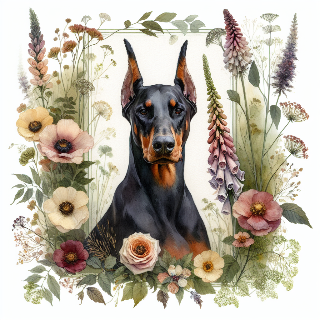 Doberman Shirt Cottagecore | Watercolor Doberman Tee | Dog Mom Gift | Doberman Pinscher Lover